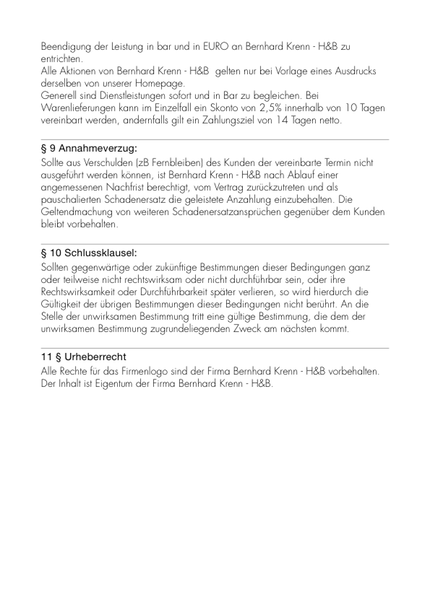 AGB Bernhard Krenn - H&B (verschoben)
