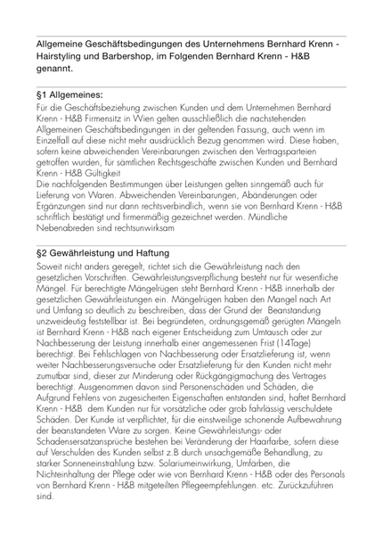 AGB Bernhard Krenn - H&B (verschoben)
